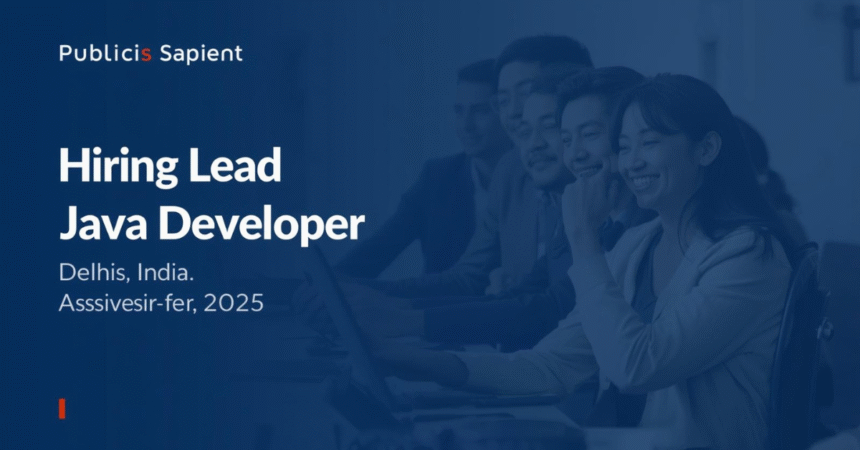 Publicis Sapient Hiring Lead Java Developer in Delhi 2025
